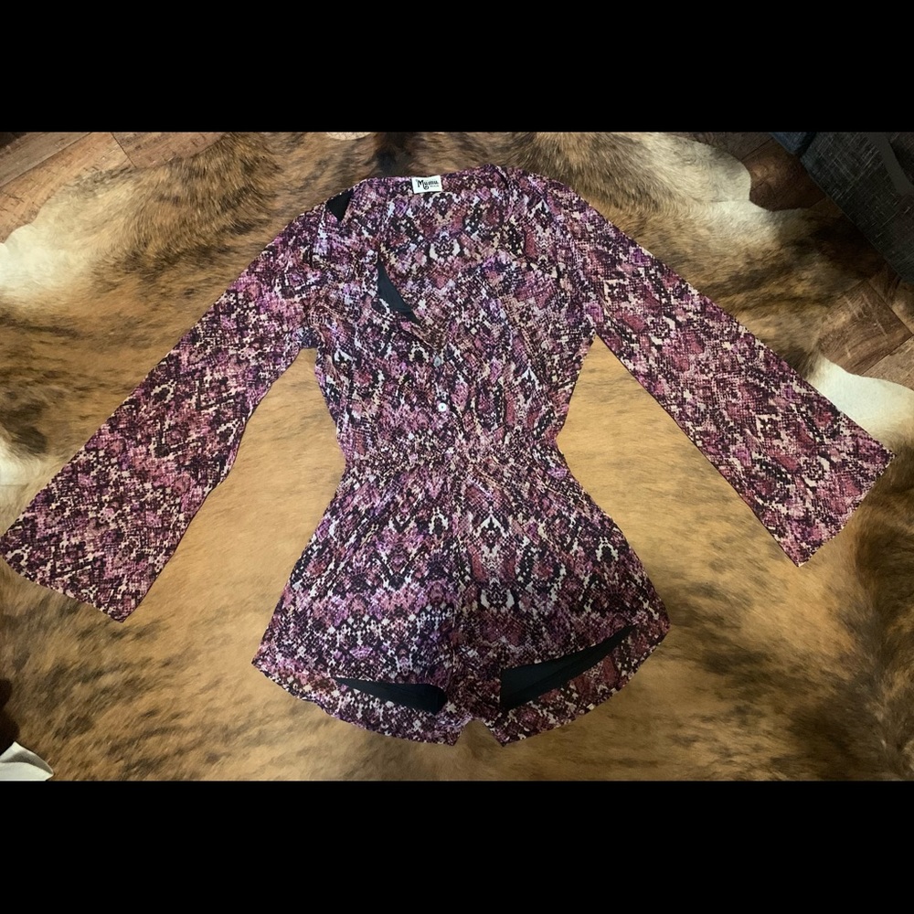 Show Me Your Mumu Purple Snake Romper